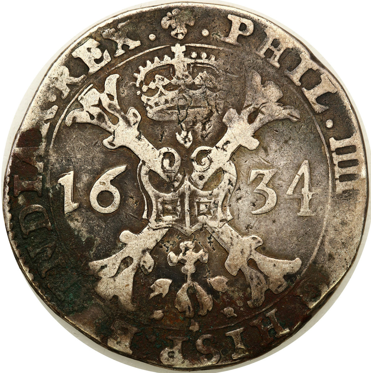 Niderlandy hiszpańskie, Filip IV (1621-1665). Patagon 1634, Bruksela